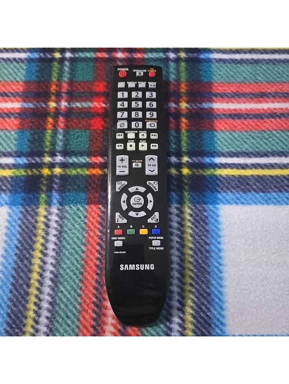 Samsung AK59-00104K Remote Control Cleaned Tested No Battery Cover